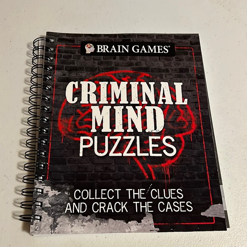 Brain Games Criminal Mind Puzzle Book - 192 pages - many various puzzles - New